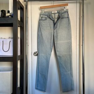 Reformation light wash straight denim jeans